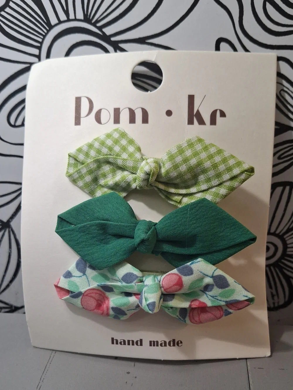 Pom•Kr Kids Green Hair Bow Set